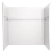 Delta Upstile 32 In X 60 In X 60 In 3 Piece Direct To Stud Alcove Tub Surround With Customizable Design In White In 2020 Shower Surround Tub Surround Bathtub Walls