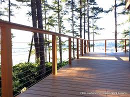 Notice he is doing this at an angle. Stainless Steel Cable Railing Porch Railings Deck Railing Ideas