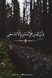 Dan bahwa manusia hanya memperoleh apa yang telah diusahakannya Dan Bahwasanya Seseorang Itu Tidak Akan Memperoleh Selain Apa Yang Telah Diusahakannya Qs Quran Quotes Love Quran Quotes Inspirational Quran Quotes Verses