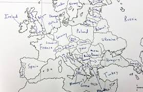 Harta pentru pasionatii de calatorie, cadou craciun secret santa etc. Harta Europei De Colorat