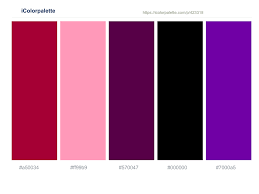 These values can help you match the specific shade you are looking for and even help you find complementary colors. Burgundy Carnation Pink Pompadour Black Purple Color Scheme Icolorpalette