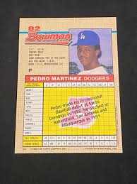1992 bowman pedro martinez rookie rc #82 psa 10 gem mint. Lot Mint 1992 Bowman Pedro Martinez Rookie 82 Baseball Card