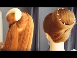 New Juda Hairstyle With Gown Hairstyle For Medium Hair Hairstyle For Wedding Girls Hair Style Youtu Medium Hair Styles Hairstyles For Gowns Hair Styles