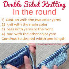 Double decreases are commonly used in many knitting patterns (especially lace). Here S How To Knit The Double Sided Knitting In The Round Easy And Fun A Bit More Work But Worth Double Knitting Patterns Knitting Hacks Knitting Tutorial