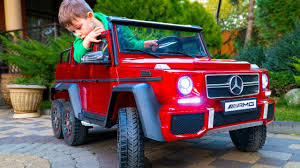 Artem And Unboxing New Toy Mercedes G63 Amg 6x6 Review Kid Ride On Car Kids Ride On Mercedes G63 Tractor Toy