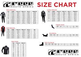 Reef Wetsuits Size Chart Wetsuit Warehouse