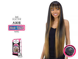 Women black fringe bangs natural curly wavy fluffy long hair casual cosplay wig. Mayde Beauty Synthetic Free Part Axis Sleek Touch Wig Sleek China Ba Bsw Beauty Canada