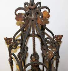Our inventory includes spanish revival sconces, spanish revival chandeliers, spanish revival lamps, spanish revival furniture, wrought iron architectural elements, early california tiles, spanish colonial furniture, religious paintings, monterey furniture, monterey lighting, italian mirrors. Sold Price 1920 S Spanish Revival Wrought Iron Chandelier August 5 0118 9 45 Am Edt