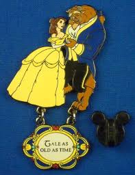 Belle Beast Tale As Old As Time Princess Dangle Series Oc Pin 1988 Ebay Link Disney Pins Disney Trading Pins Beast