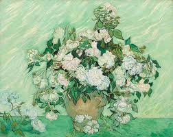 Van gogh museum, amsterdam (vincent van gogh foundation). Vase With Pink Roses 1890 By Vincent Van Gogh