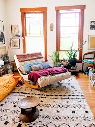 Traditional modern vintage living room. Shayne S Vintage Modern Living Room Justina Blakeney