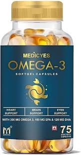Medicyes Omega 3 Fish Oil 1000mg (75 Softgel Capsules) : Amazon.in: Health  & Personal Care