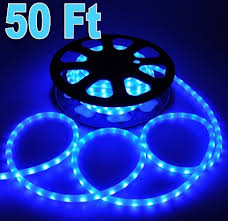 50 Blue Led Rope Light Outdoor Christmas Home Lighting 110v