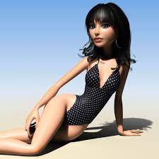 Angie - On Holidays 3D Model $79 - .max - Free3D