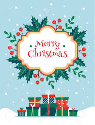 Retro christmas greeting card vector template. Merry Christmas Greeting Card Template With Cute Lettering Frame And Presents Vector Illustration Design Template Royalty Free Cliparts Vectors And Stock Illustration Image 112550918