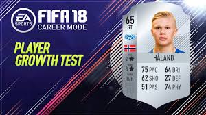 Fifa 21 ratings and stats. Fifa 18 Erling Haland Growth Test Youtube