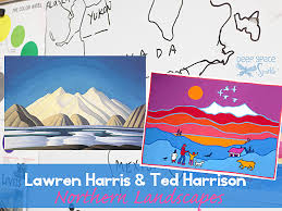 Ted Harrison Northern Landscapes Deep Space Sparkle Winter Art Lesson Art Lessons For Kids Painting Art Lesson