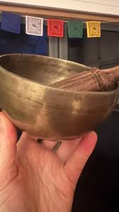 When we did our first stage of planting in the garden we did lots of  digging. One day up popped this Tibetan singing bowl. It was such a  surprise and delight. I cleaned it up but have not had the ...