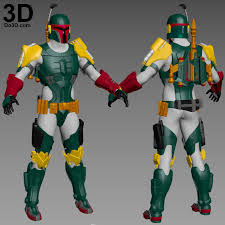 3d Printable Model Boba Fett Star Wars Armor Play Arts Kai Square Enix Print File Format Stl Do3d Com 3d Prints