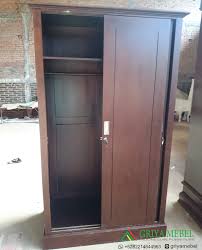 Menemukan 1221 barang rel pintu sliding kisaran harga rp 101ribu. Lemari Baju Minimalis 2 Pintu Sliding Furniture Jati Jepara