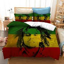 Line of bob marley, rasta, and reggae theme products. Bob Marley 3d Printed Bedding Set Duvet Covers Pillowcases Comforter Bedding Set Bedclothes Bed Linen No Sheet Bedding Sets Aliexpress