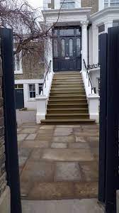 York stone front door steps. Elegant London Driveway And York Stone Patio London Garden Blog Front Door Steps House Entrance Patio Stones