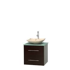 Our luxury bathroom vanity units are perfect for adding extra storage and a high end look to your bathroom. Wyndham Wcvw00924sesgggs5mxx 24 In Single Bathroom Vanity In Espresso Green Glass Countertop Arista Ivory Marble Sink And No Mirror
