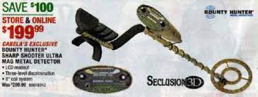 Bounty hunter's sharp shooter ii detector offers the excitement and profit of metal detecting for advanced users, offering extensive features. Black Friday Deal Cabelas Camouflage Sharp Shooter Ultra Mag And Treasure Hunter Metal Detectors By Bounty Hunter