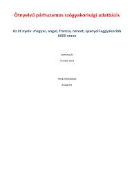 Shortly simone kallfelz 69 infantry division ww2 airtel 3g vs vodafone 3g chennai coach 18980 ebay rod. Otnyelvu Parhuzamos Szogyakorisagi Adatbazis Pdf