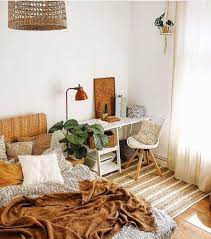 Warm Earth Tones Boho Touches Room Decor Bedroom Interior Modern Style Bedroom