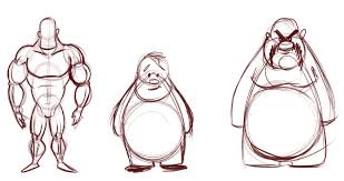 How To Draw Macho Men And Overweight Characters Cartoonsmart Com Macho Man Character Drawings