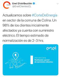 Un corte de luz afecta a sectores de las comunas de puente alto, la pintana y san bernardo. Facebook