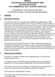 Diagnose, treat, and correct pest control problems through service calls and other customer communications. Sample Integrated Pest Management Ipm Bid Specifications For Commercial Pest Control Services Pdf Free Download