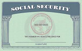 Every us citizen text on blank usa medicare health card with social security card in envelope. Free Social Security Card