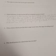 Solved Why Is Glucose Rather Than Sucrose Given Intraveno Chegg Com