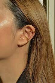 Gold Chain Ear Cuff Conch Ear Cuff No Piercing No Piercing Etsy In 2021 Ear Cuff Conch Piercing Jewelry Ear Piercings Conch