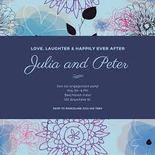 Design wizard makes it easy and fun to create customized wedding invitations. Customize 49 Engagement Party Invitations Templates Online Canva