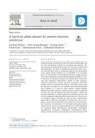 Pdf A Bacterial Phyla Dataset For Protein Function Prediction