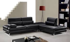 Relax in comfort and style with this contemporary sectional sofa. Divani Casa Tango Modern Black Leather Sectional Sofa