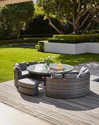 Santorini Round 10 Seat Dining Set Home Essentials