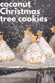 Snow Covered Coconut Christmas Trees Recipe Christmas Tree Cookie Recipes Christmas Recipes Easy Christmas Tree Cookies