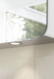 Storjorm white, mirror with integrated lighting, 80x60 cm. Pin Auf Dansani Curvo