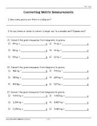 Each worksheet has 20 problems converting american measurements to different scales. Converting Measurements From Kilograms To Grams Pounds To Ounces Worksheet