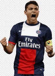 Brazil national football team a.c. Thiago Silva Paris Saint Germain F C Brazil National Football Team A C Milan Football Player Football Tshirt Time Png Pngegg