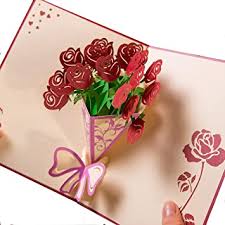 Here is another variation, with cursive lettering: Amazon Com Roses Pop Up Birthday Card By Devine Popup Cards Happy Wedding Anniversary Card For Wife Husband Mom Romantic 3d Mothers Day Card 3d Greeting Card Love Pop