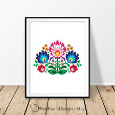 Digital Print Living Room Flower Prints Wall Art Folk Art Etsy Floral Prints Art Pattern Art Wall Art Prints