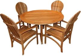Kingsley Bate Hampton 4 Seat Round Dining Set Furniture Round Dining Set Teak Outdoor Furniture