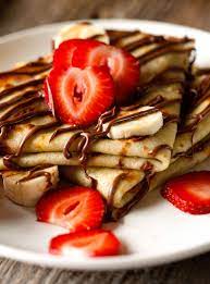 Chocolate Banana Crepes Recipe Sweet Crepes Yummy Food Recipes