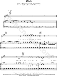 Текст песни (исполняет foo fighters). Foo Fighters Walk Sheet Music In A Major Transposable Download Print Foo Fighters Sheet Music Foo Fighters Walk