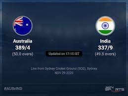 You can watch live sports from all over the world on internet tv channels. Australia Vs India Live Score Over 2nd Odi Odi 46 50 Updates Cricket News